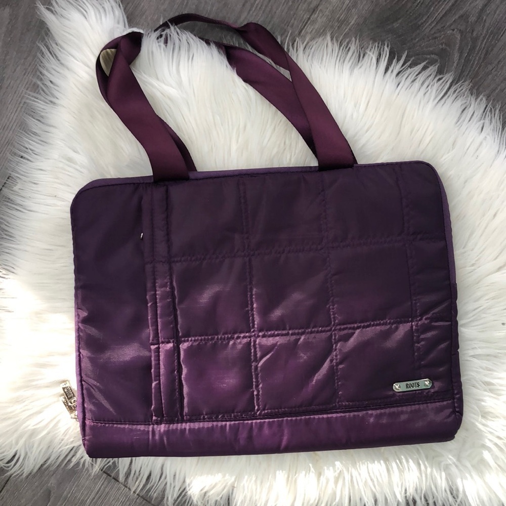 Roots purple violet Laptop / Tote Bag